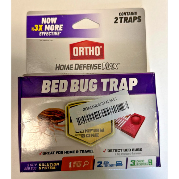 Ortho Home Defense MAX Bed Bug Traps (2 Pack) New In Box - Picture 2 of 3
